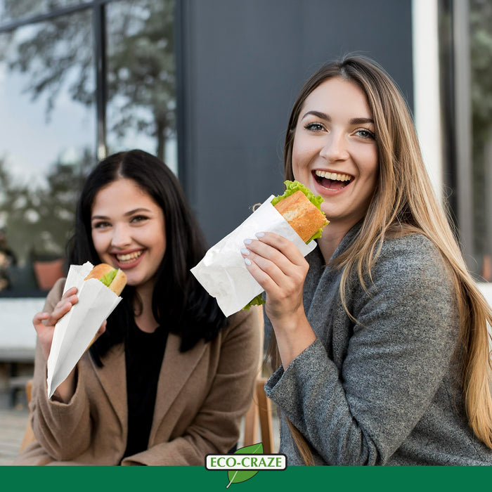 Eco Craze – Jumbo Sandwich Bags 6x2x9 – White