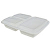 Value+ - 33oz 3 Compartment Rectangle Container - White