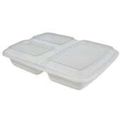 Value+ - 33oz 3 Compartment Rectangle Container - White