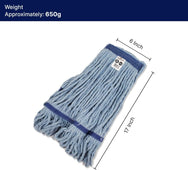 Spartano - 16oz Blue Synthetic Loop-End Mop Head - 3090
