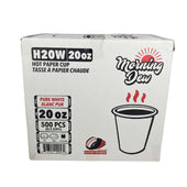 Morning Dew - 20 oz Hot Paper Cups - White - H20E