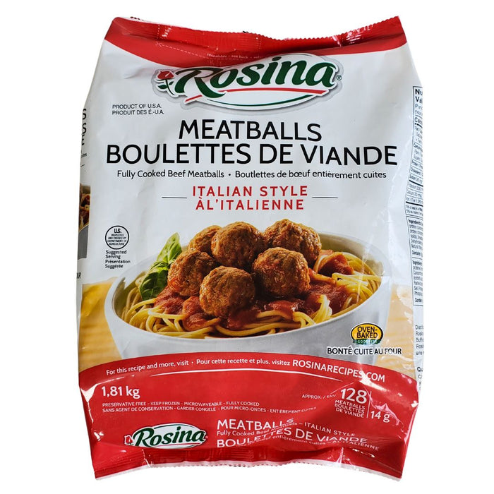 Frozen - Rosina - Cooked - Italian Style Meatballs - 1/2oz
