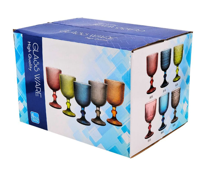 Hobnail Wine Glass 350ml - Pink - XR835