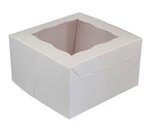 VSO - EB - 7 x 7 x 4 - 4 Cupcake Box with Window - White - 5281A