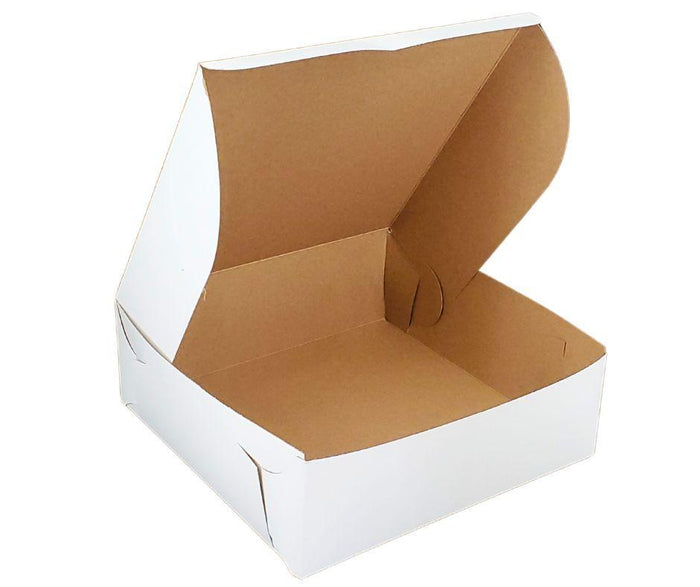 EB - White Cake Boxes - 10x10x3½