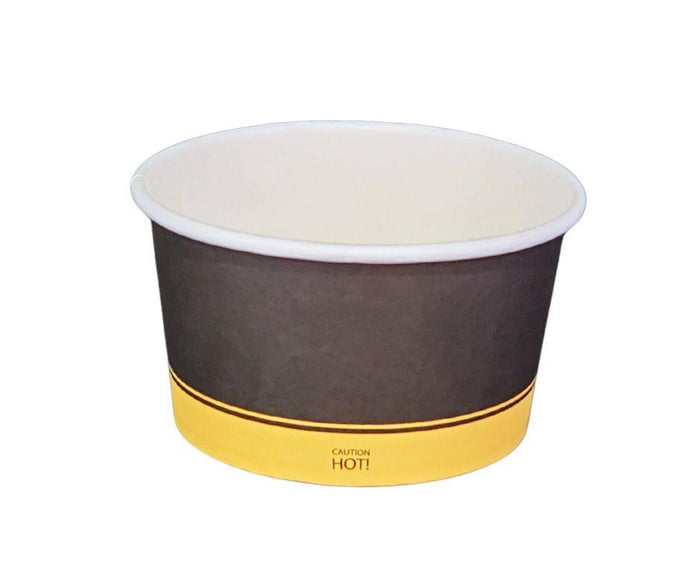 Morning Dew - 12 oz Paper Soup Container - Ebony Print - 12SCE