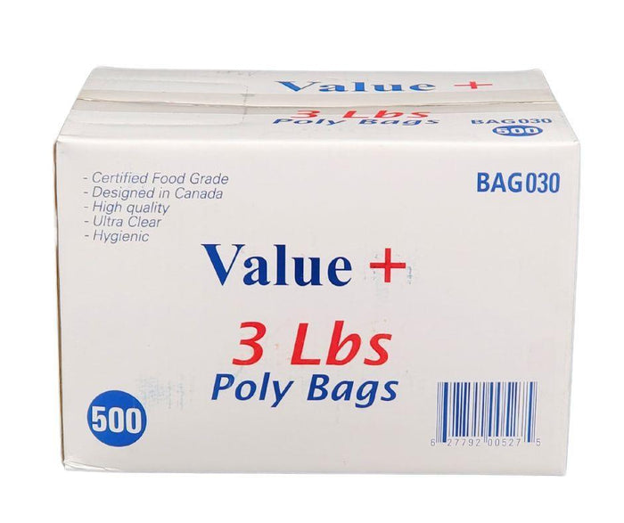 Value+ - Poly Bags - 3 lb