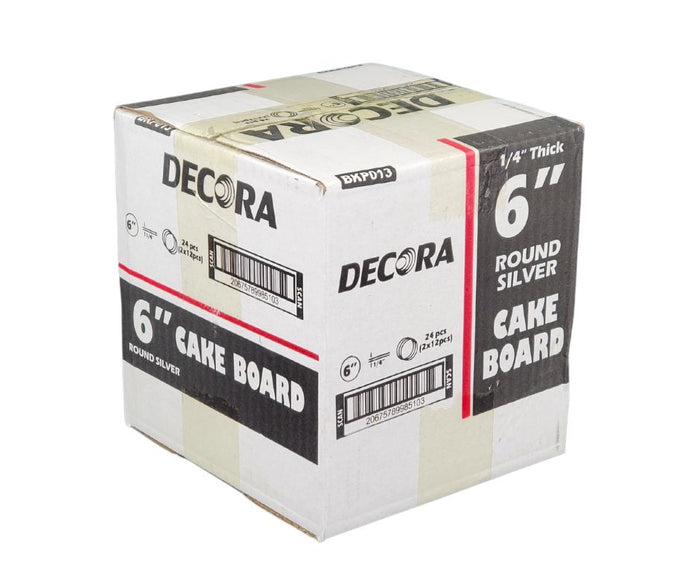 Decora - Cake Board - Round - Silver - 6x1/4