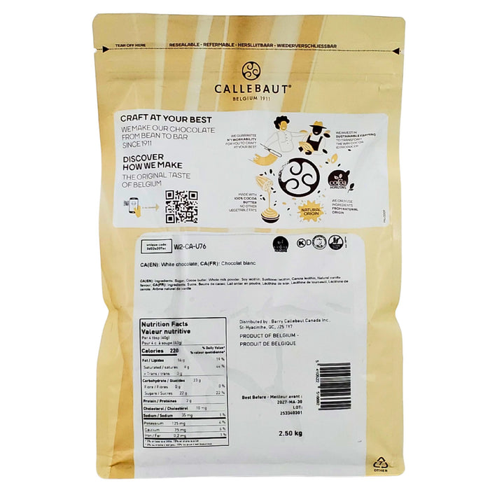 VSO - Callebaut - White Chocolate Callets