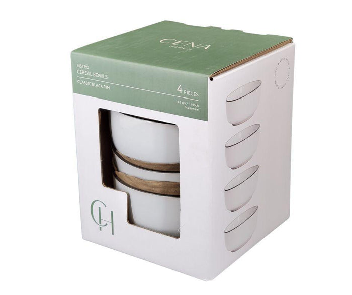 Cena - Stoneware  Cereal Bowls - 5.6