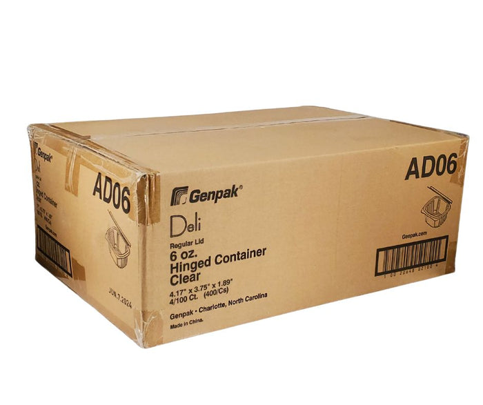 Genpak - Hinged Deli Container - Clear - 6oz - AD06