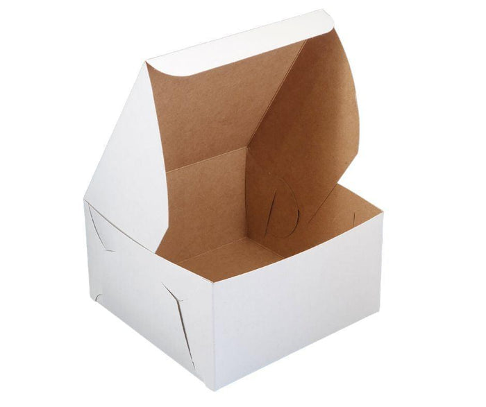 EB - White Cake Boxes - 6½x6½x3½