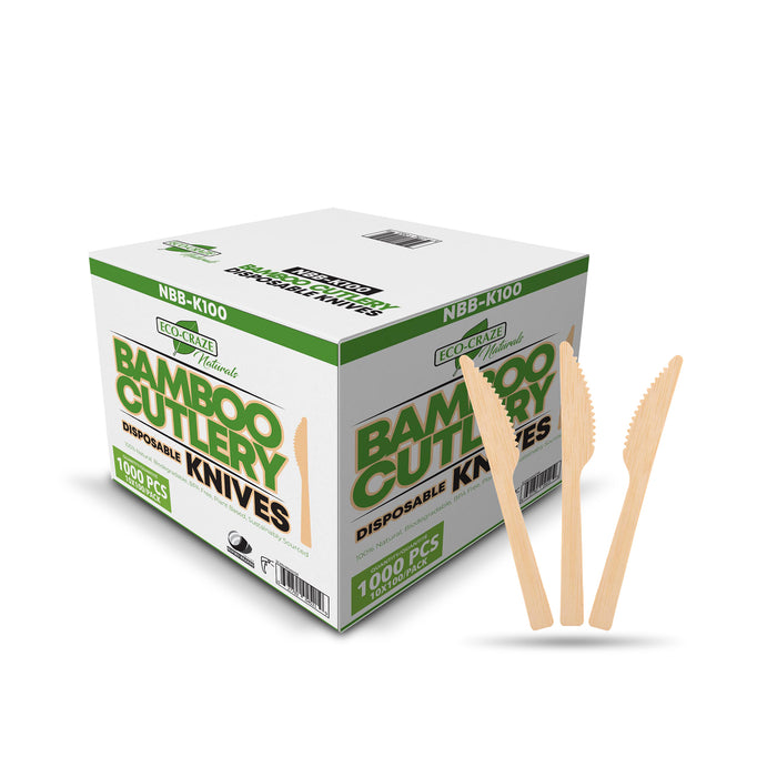 Eco-Craze - Bamboo Knives - Disposable - NBB-K100