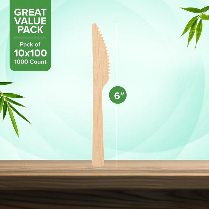 Eco-Craze - Bamboo Knives - Disposable - NBB-K100