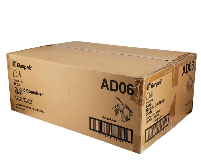 Genpak - Hinged Deli Container - Clear - 6oz - AD06