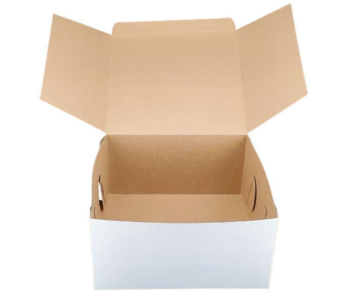 EB - White Cake Boxes - 8x8x5