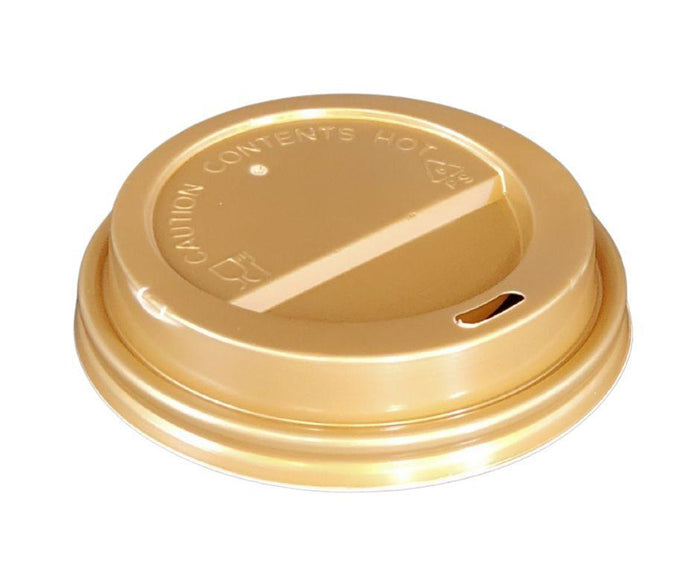 Morning Dew - Dome Sip Lid for 8oz Tall Hot Paper Cups - Gold - 8DL-G