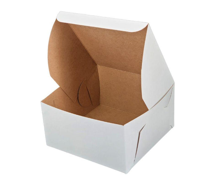EB - White Cake Boxes - 6½x6½x3½
