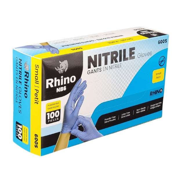Rhino - NB6 - Blue Nitrile Gloves - Small - 600S