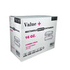 Value+ - 16oz Rectangle Plastic Container - White