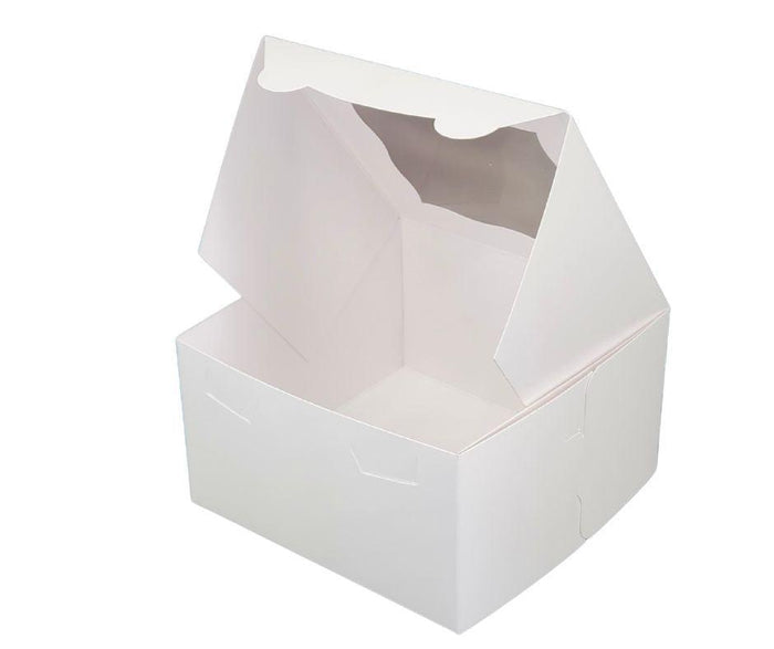 VSO - EB - 7 x 7 x 4 - 4 Cupcake Box with Window - White - 5281A