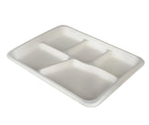 Eco-Craze - Bagasse - 5 Compatment Plate