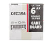 Decora - Cake Board - Round - Silver - 6x1/4