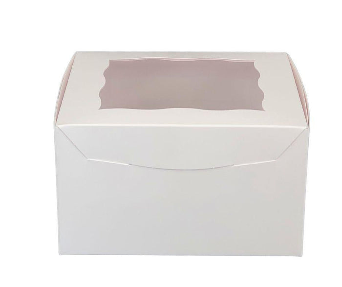 VSO - EB - 7 x 7 x 4 - 4 Cupcake Box with Window - White - 5281A