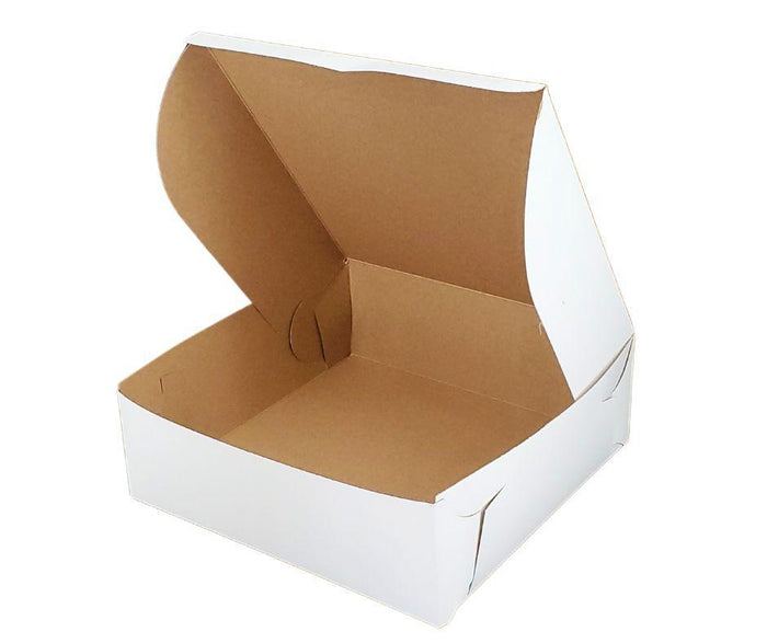 EB - White Cake Boxes - 10x10x3½