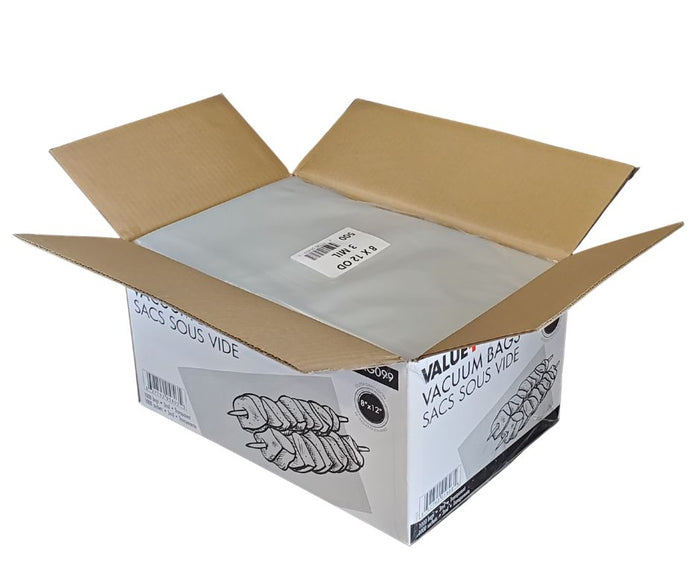Polyscience Heat Seal Corrugated Vacuum Bags For Use With External Vacuum Sealers 8x12 In Box Of 30 Bags