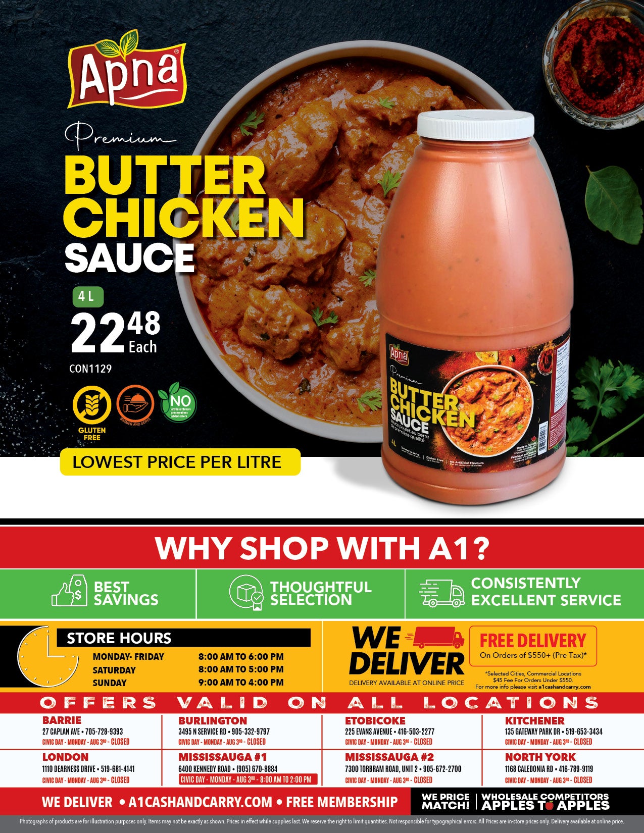 A1 Cash and Carry August, 2026 Monthly Flyer Deals