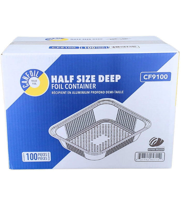 Can Foil - Half Size Deep Tray - Aluminum