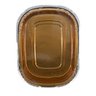 Rhino-Foil - Small (26oz) Black & Gold Foil Cont. w/ Clear Dome Lid