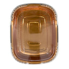 Rhino-Foil - Medium (53oz) Black & Gold Foil Cont. w/ Clear Dome Lid