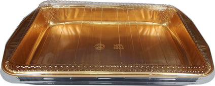 HFA - Rectangular Gourmet To Go With Lids - Black+Gold - Large