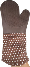 Oven Mitt - Silicone - Brown (1 pair) - QF004Brown