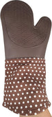 Oven Mitt - Silicone - Brown (1 pair) - QF004Brown