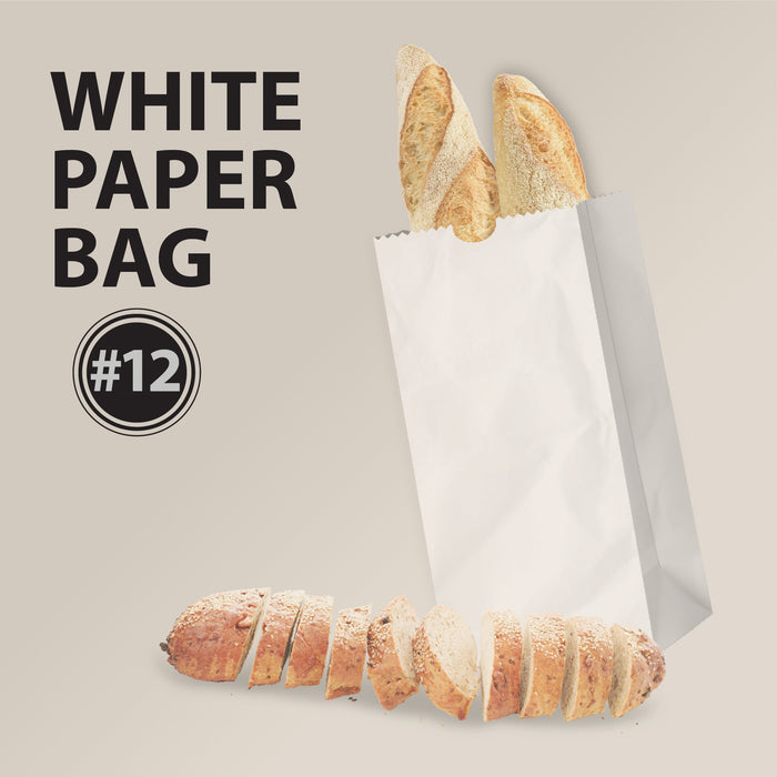Paper Bags - White - #12 - Made in Canada