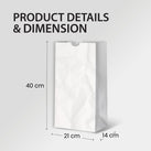 Paper Bags - White - #20 - Made in Canada