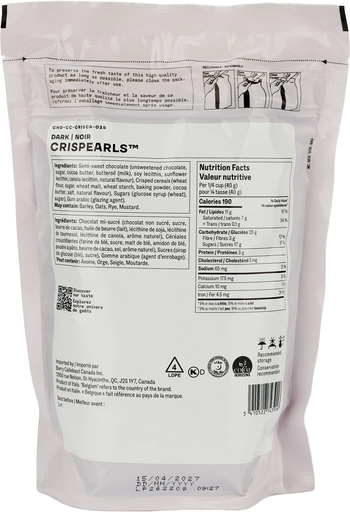 MonaLisa/Callebaut - Crispearls - Dark