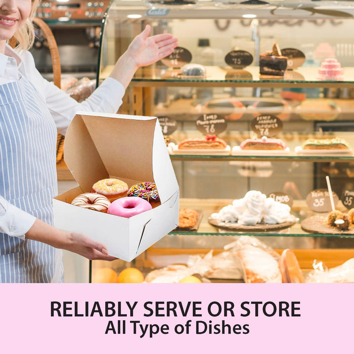 EB - White Cake Boxes - 8x8x2½