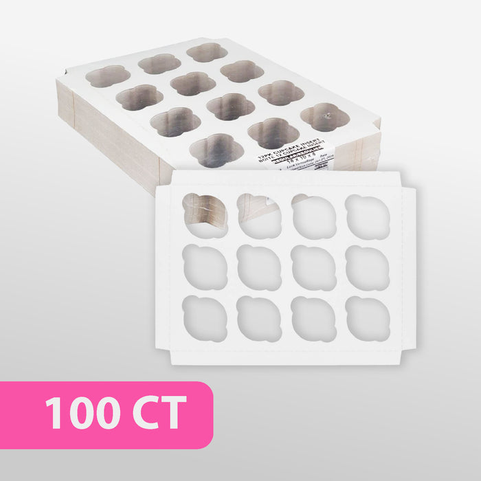 EB - 14 x 10 x 4 - 12 Cupcake Insert Fits Box - White - 5284I