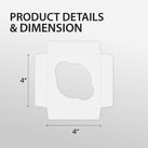 EB - 4 x 4 x 4 - Single Cupcake Insert Fits - White - 5279I