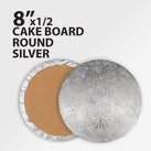 Enjay - Cake Board - Round - Silver - 8x1/2