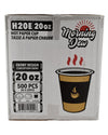 Morning Dew - 20 oz Hot Paper Cups - Ebony Print - H20E