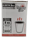 Morning Dew - 8 oz Tall Hot Paper Cup - Double Wall - White - D-H8TW