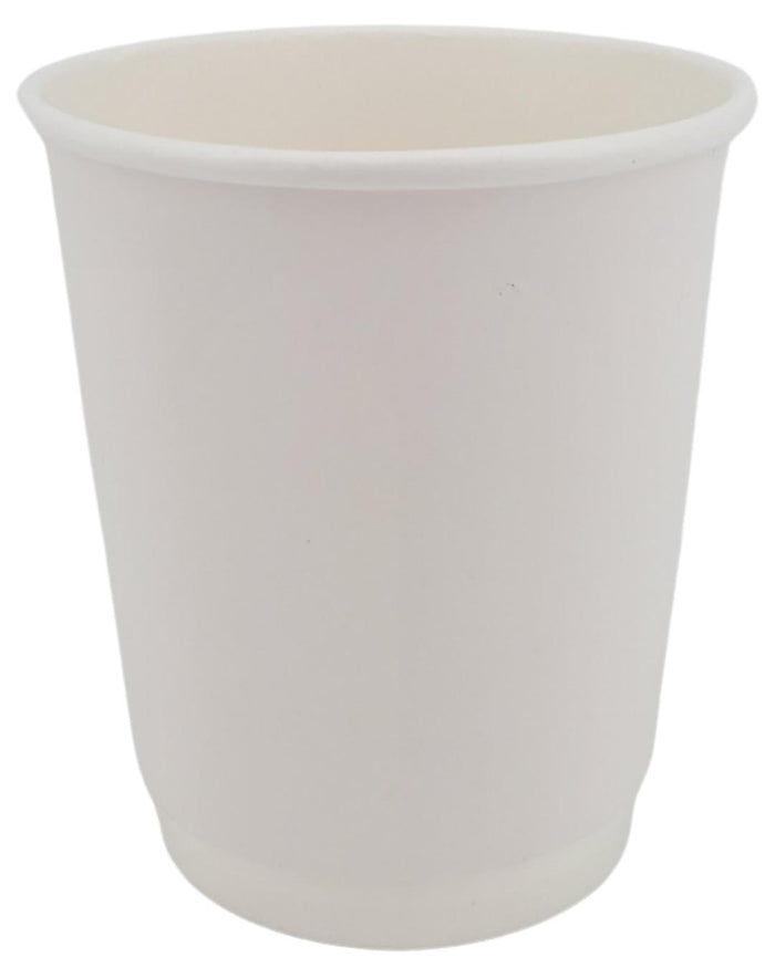 Morning Dew - 10 oz Squat Hot Paper Cup - Double Wall - White - D-H10SW