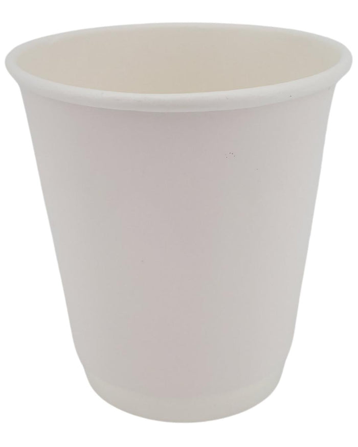 Morning Dew - 10 oz Squat Hot Paper Cup - Double Wall - White - D-H10SW