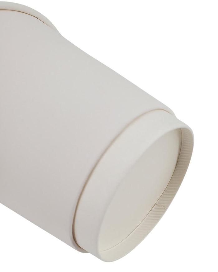 Morning Dew - 10 oz Squat Hot Paper Cup - Double Wall - White - D-H10SW
