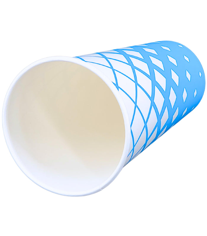 Morning Dew - 22oz Cold Paper Cups - Ice Blue Print - CPC22R